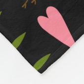 Schöne Blume handgezeichnetes Illustrationsmuster Fleecedecke (Ecke)