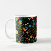 Schöne Blume handgezeichnetes Illustrationsmuster Kaffeetasse (Links)