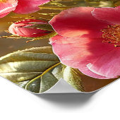 Schöne Blume hell rosa Poster (Ecke)