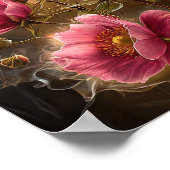 Schöne Blume hell rosa Poster (Ecke)