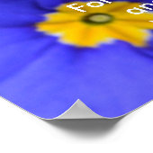 Schöne Blume im blauen Garten. Das Gebet des Herrn Poster (Ecke)