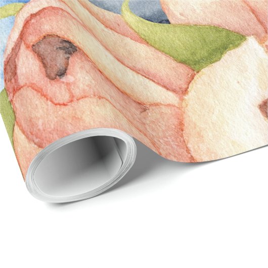 Schöne Blume im Blumengewächse Geschenkpapier (Rolleneckpunkt)