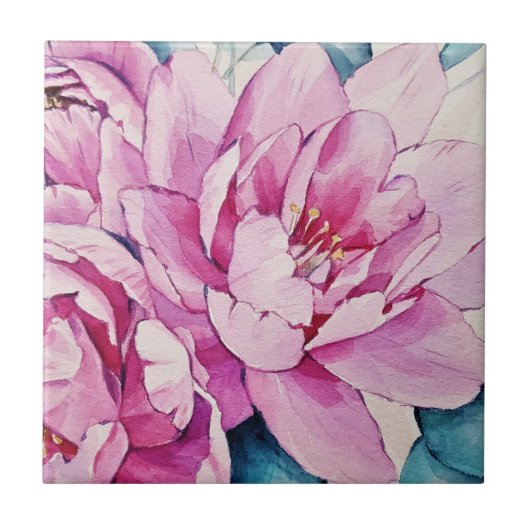 Schöne Blume im Freien Fliese (Vorderseite)