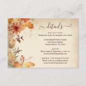 Schöne Blume im Herbst Hochzeit im Herbst Details Begleitkarte (Vorderseite)