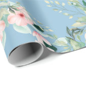 Schöne Blume in Blau Geschenkpapier (Rolleneckpunkt)