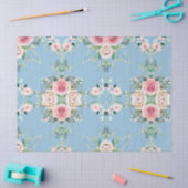 Schöne Blume in Blau Seidenpapier (Basteln)