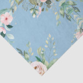 Schöne Blume in Blau Seidenpapier (Detail)