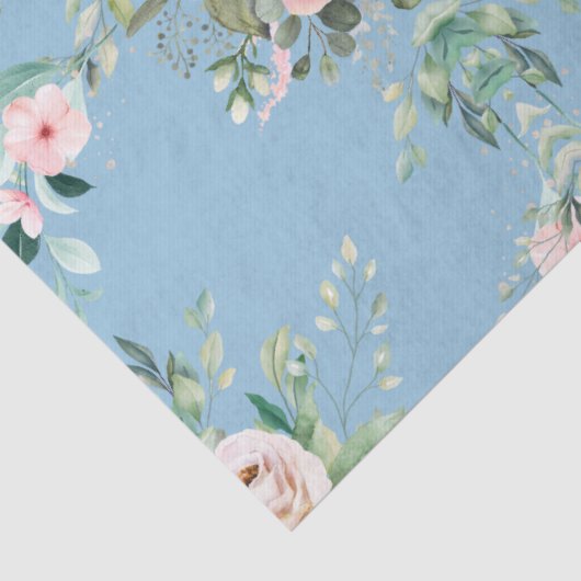 Schöne Blume in Blau Seidenpapier (Detail)