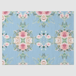 Schöne Blume in Blau Seidenpapier