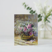 Schöne Blume in einem Goldpuffer Postkarte (Stehend Vorderseite)
