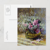 Schöne Blume in einem Goldpuffer Postkarte (Vorne/Hinten)