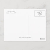 Schöne Blume in einem Goldpuffer Postkarte (Rückseite)