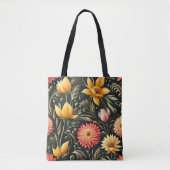 Schöne Blume in Gelb und Rosa Tasche (Vorderseite)
