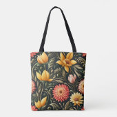 Schöne Blume in Gelb und Rosa Tasche (Rückseite)
