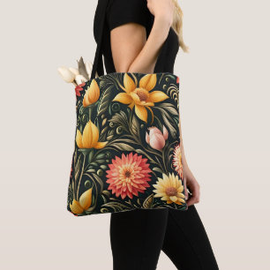 Schöne Blume in Gelb und Rosa Tasche