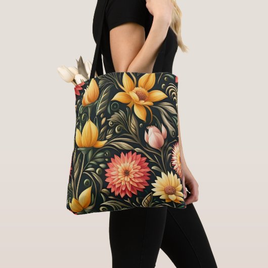 Schöne Blume in Gelb und Rosa Tasche (Von Nahem)