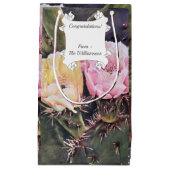 Schöne Blume in Rosa und Gelb Kleine Geschenktüte (Vorderseite)