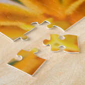 Schöne Blume in Weiß, Orange und Rot Puzzle (Seite)