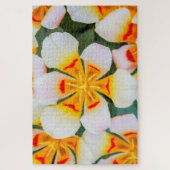 Schöne Blume in Weiß, Orange und Rot Puzzle (Vertikal)