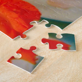 Schöne Blume in Weiß und Orange Puzzle (Seite)
