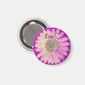 Schöne Blume individuelle Name Magnet (Vorderseite/Rückseite)