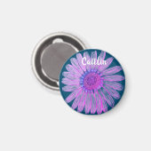 Schöne Blume individuelle Name Magnet (Vorderseite/Rückseite)