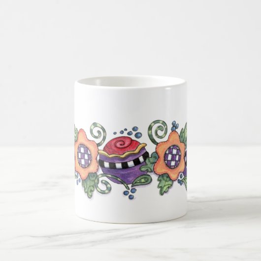 Schöne Blume Kaffeetasse (Mittel)