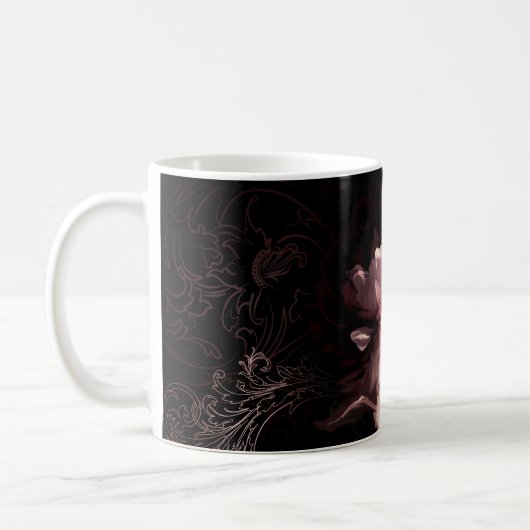 Schöne Blume Kaffeetasse (Links)