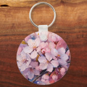 Schöne Blume Keyring Schlüsselanhänger (Rückseite)