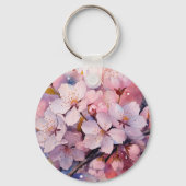 Schöne Blume Keyring Schlüsselanhänger (Rückseite)