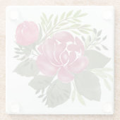 Schöne Blume Kunst Glasuntersetzer (Rückseite)