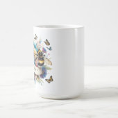 Schöne Blume, lasst es sein Bee Kaffeetasse (Mittel)