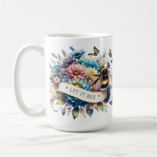 Schöne Blume, lasst es sein Bee Kaffeetasse