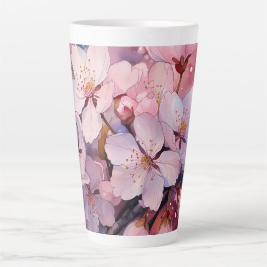 Schöne Blume Latte Tasse (Vorderseite)