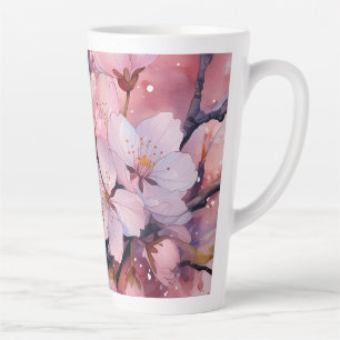 Schöne Blume Latte Tasse