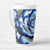 Schöne Blume Latte Tasse (Linke Ecke)