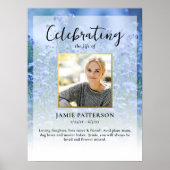 Schöne Blume Lebensfeier Foto Beerdigung Poster (Vorne)