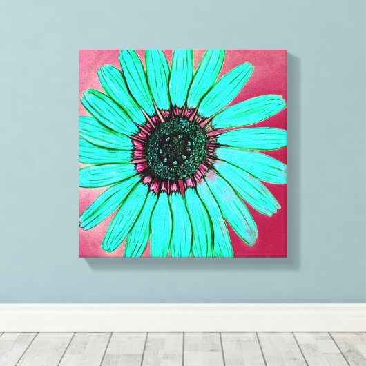 Schöne Blume Leinwand (Insitu (Holzboden))