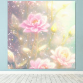 Schöne Blume Leinwanddruck (Insitu (Holzboden))