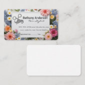 Schöne Blume | Logo für Haarstühle Terminkarte (Vorne/Hinten)