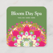 Schöne Blume Lotus Blumengrün Quadratische Visitenkarte (Vorderseite)