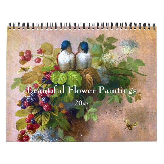 Schöne Blume Malerische Kunst Kalender (Titelbild)