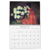 Schöne Blume Malerische Kunst Kalender (Feb 2027)