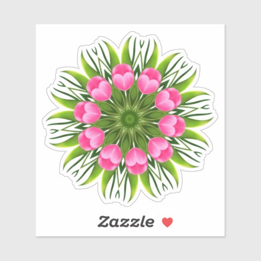 Schöne Blume Mandala Design-79358 Aufkleber (Blatt)