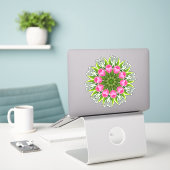 Schöne Blume Mandala Design-79358 Aufkleber (Laptop auf Schreibtisch)
