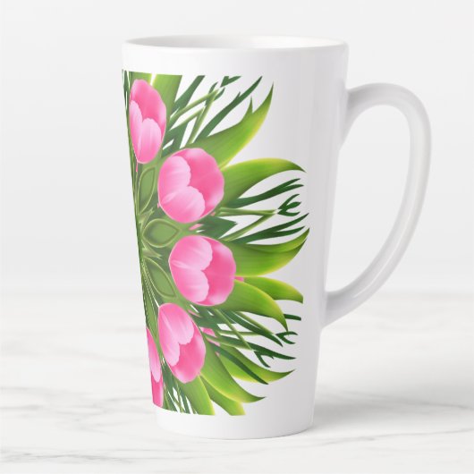 Schöne Blume Mandala Design-79358 Milchtasse (Rechts)