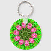 Schöne Blume Mandala Design-79358 Schlüsselanhänger (Rückseite)