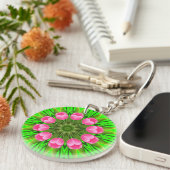 Schöne Blume Mandala Design-79358 Schlüsselanhänger (Vorderseite rechts)
