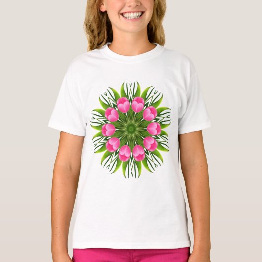 Schöne Blume Mandala Design-79358 T-Shirt (Vorderseite)