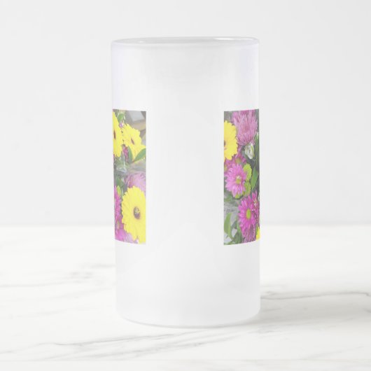 schöne Blume Mattglas Bierglas (Mittel)